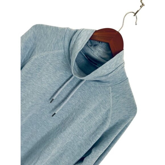 J.CREW Sweatshirt Light Blue Soft High Neck Drawstring Long Sleeve Size Med - Picture 3 of 6